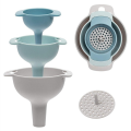 4 in 1 Funnels Mini Funnels with Detachable Strainer