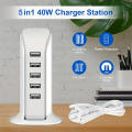 5-in-1 USB Charging Hub Charging Station for Multiple Devices