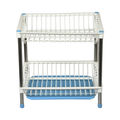 Kitchen Rack 2-Tier Plastic Utensil Drainer Large Capacity Kitchen Drainboard Set