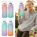 Water Bottle with Straw 2L Portable Leakproof Gallon Water Bottle