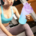 Set of 2 Leakproof Gym Water Bottles with Timestamp Straws