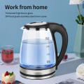 2L Stainless Steel Electric Kettle with LED Light Glass Hot Water Kettle
