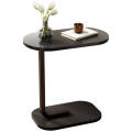 Convenient C Shape Wood Coffee Table Side Table with Metal Frame