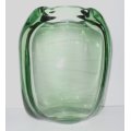 VINTAGE GLASS VASE - GREEN
