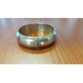 Sterling Silver Wide Rounded Bangle Bracelet with Open Box Clasp