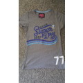 Superdry T-Shirt Marbled Grey with Print