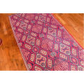 Vintage oriental rug - two faces, one-ply oriental rug with lashes