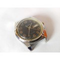 Vintage Soviet Men's wrist watch Raketa, round black