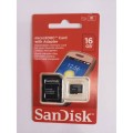 SanDisk - microSDHC Card with Adapter - 16GB