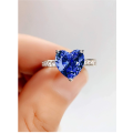1 PC Fashion Heart Cubic Zirconia Ring For Women For Gift Wedding Engagement Jewelry