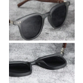 New Men Retro Wooden Frame Sunglasses Classic Brand Square Vintage Polarized Sunglasses Anti-UV Men
