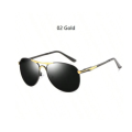 1pc Unisex Gold Tone Pilot & Astronaut Polarized Sunglasses, Classic Fashionable Eyewear For Driving