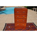 Burmese Teak Chest Of Drawers.   ----   Collections Only!!!