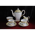 Tuscan Coffee Set For Two.  Inside rim of the lid damaged!!!  Collections or courier please!!