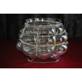 Art Glass With Wire Frame Bubble Vase - Collections or Courier please!!