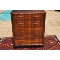 Imbuia Queen Ann Leg Two Over Four Chest Of Drawers.   ---   Collections Only!!!