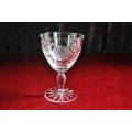 Rose Cut Crystal Red Wine Glasses x 4   ---   Damage Free!