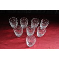 Rose Cut Crystal 8 x Lemonade Glasses  --  Damage Free !