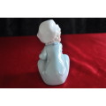 Lladro Retired Figurine Baby With Feeding Bottle