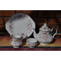 Paragon "Victoriana Rose" Tea Pot, Cake Plate, Milk & Sugar.