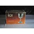 Royal Crystal Rock (RCR) Crystal 24% Boxed Sherry Glasses x 6