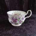 Royal Albert Flower Of The Month February Violets Large Coffee Duo
