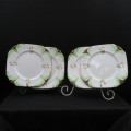 Royal Albert Crown China Unnamed Square Cake Plates x 4
