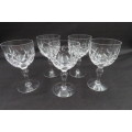 Stuart Crystal Wine Glasses x 5