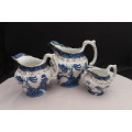 Booths Real Old Willow 3 x Jugs Large Medium and Small (A 8025)