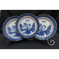 Booths Real Old Willow Cake Plates x 3 (A8025)