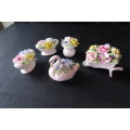 Royal Doulton Miniature Flowerpots x 5