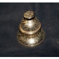 STUNNING ETCHED BRASS BELL IN STAND @@@ CRAZZYYY LOW START