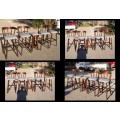 STUNNING SET OF 4 SOLID WOOD BAR STOOLS WITH BACKS @@@ CRAZZYYY LOW START