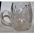 Rose Cut Crystal Beer Mug