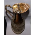 Glass and Brass Wine Decanter