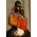 DM84Sale African Statue of a Lady and a Man @@@ Crazy Low R1 Start