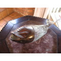 DM84Sale Glass and Metal Fish Shaped Vase @@@ Crazy Low R1 Start