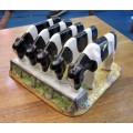 Toastrack with 5 Black and White Cows by James Herriots Country Kitchen "Five Calves Toast Rack"