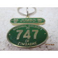 NATIONAL RAILWAY OF ZIMBABWE METAL KEYRING - LOT 718U