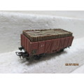 HO SCALE MARKLIN OPEN GOODS WITH WOOD LOAD - LOT 656W