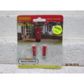 OO SCALE : HORNBY x2 PILLAR POST BOXES (BOXED) - LOT 604X