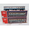HO SCALE : LIMA BR COACHES x3 (BOXED) - LOT 679Y