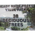 HO SCALE : WOODLAND SCENICS : x38 DECIDUOUS TREES (BOXED) - LOT 845z