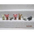 REDUCED TO CLEAR : ASSORTED DISPLAY ANIMAL FIGURINES x7