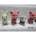 REDUCED TO CLEAR : ASSORTED DISPLAY ANIMAL FIGURINES x7