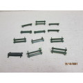 HO / OO SCALE : PECO : GREEN PLATFROM STATION BENCHES - X12