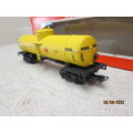 HO SCALE : FRATESCHI : SAR : YELLOW XPHR JET FUEL TANKER - BOXED