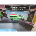 MICROMACHINES : - CAR CARRIER TRUCK + X1 RACING CAR