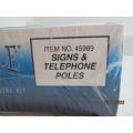 O SCALE : BACHMANN - SIGNS & TELEPHONE POLES - BOXED