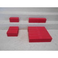 HO SCALE - RED 3D PRINTED 6+12 METER CONTAINERS - X10